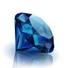 Realistic sapphire on white background with reflection – eps10